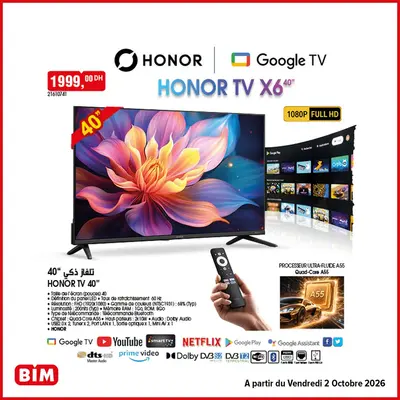 HONOR TV X6 40 pouces